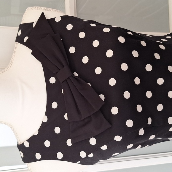 NEW LC Lauren Conrad Polka Dot Fit and Flare Dress - Picture 7 of 16